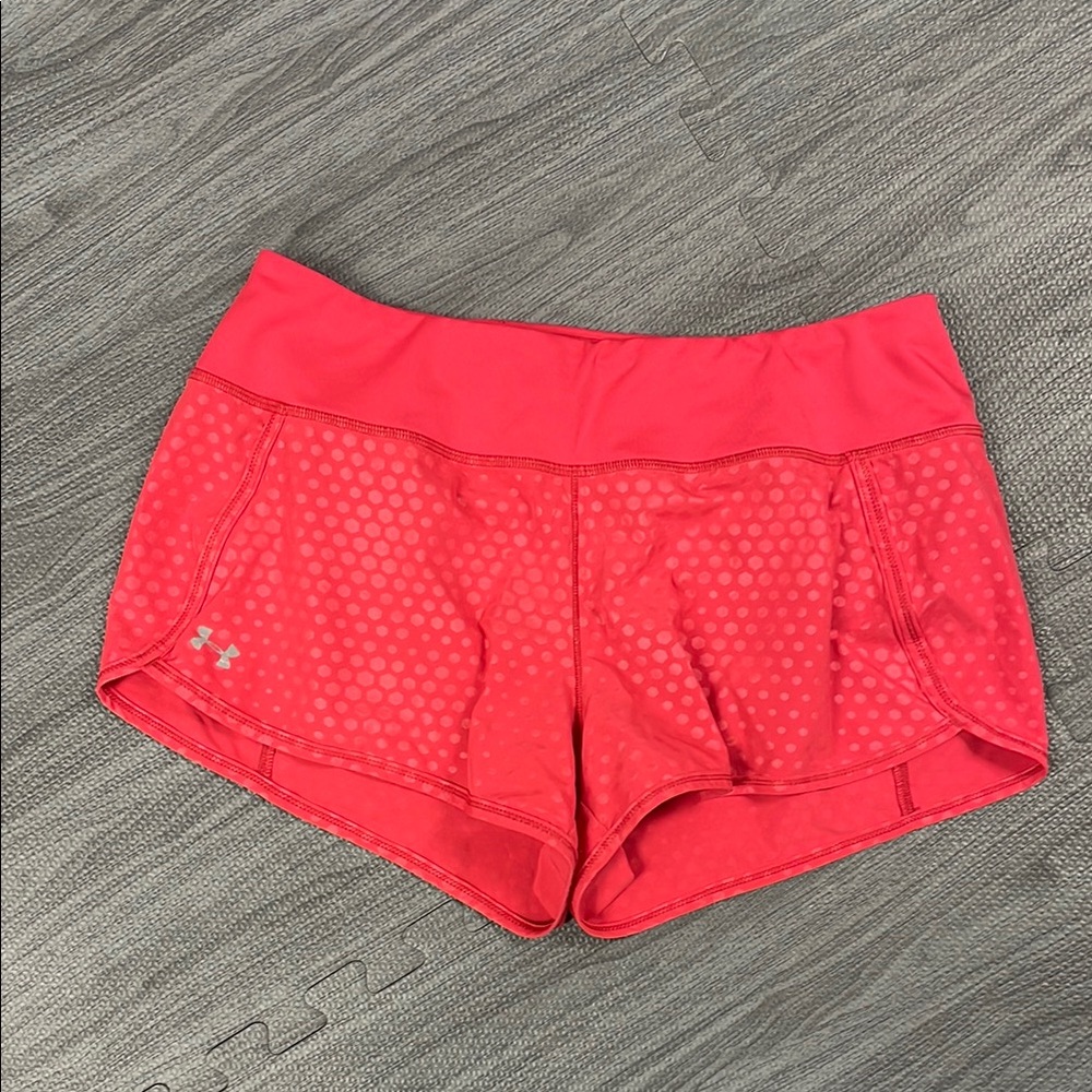 Under Armour Red Athletic Shorts Lightweight Performance
